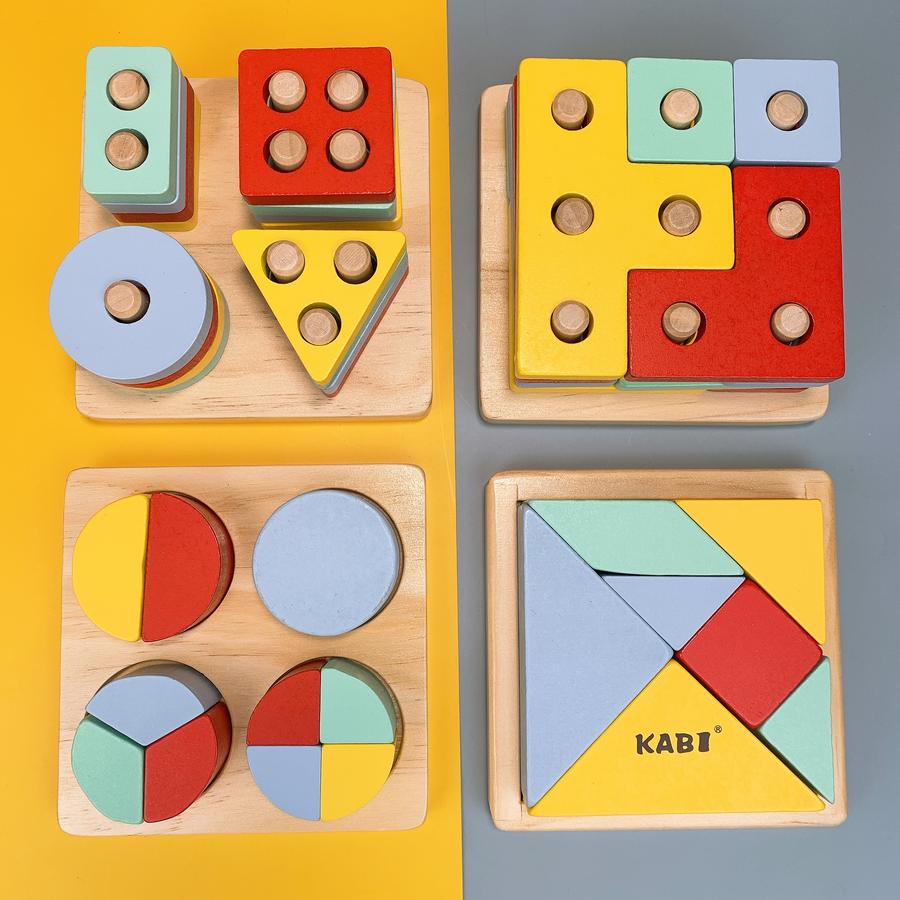 Montessori Toy - 4 in 1 Wooden Shape Sorter